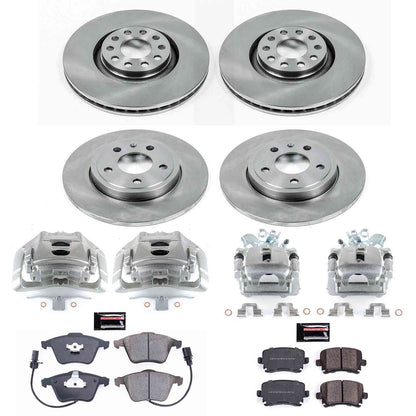 PowerStop Power Stop 05-09 Audi A4 Autospecialty Kit w/ Calipers - Front and Rear KCOE4065