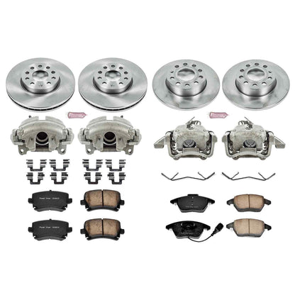 PowerStop Power Stop 05-10 Volkswagen Jetta Autospecialty Kit w/ Calipers - Front and Rear KCOE4068A