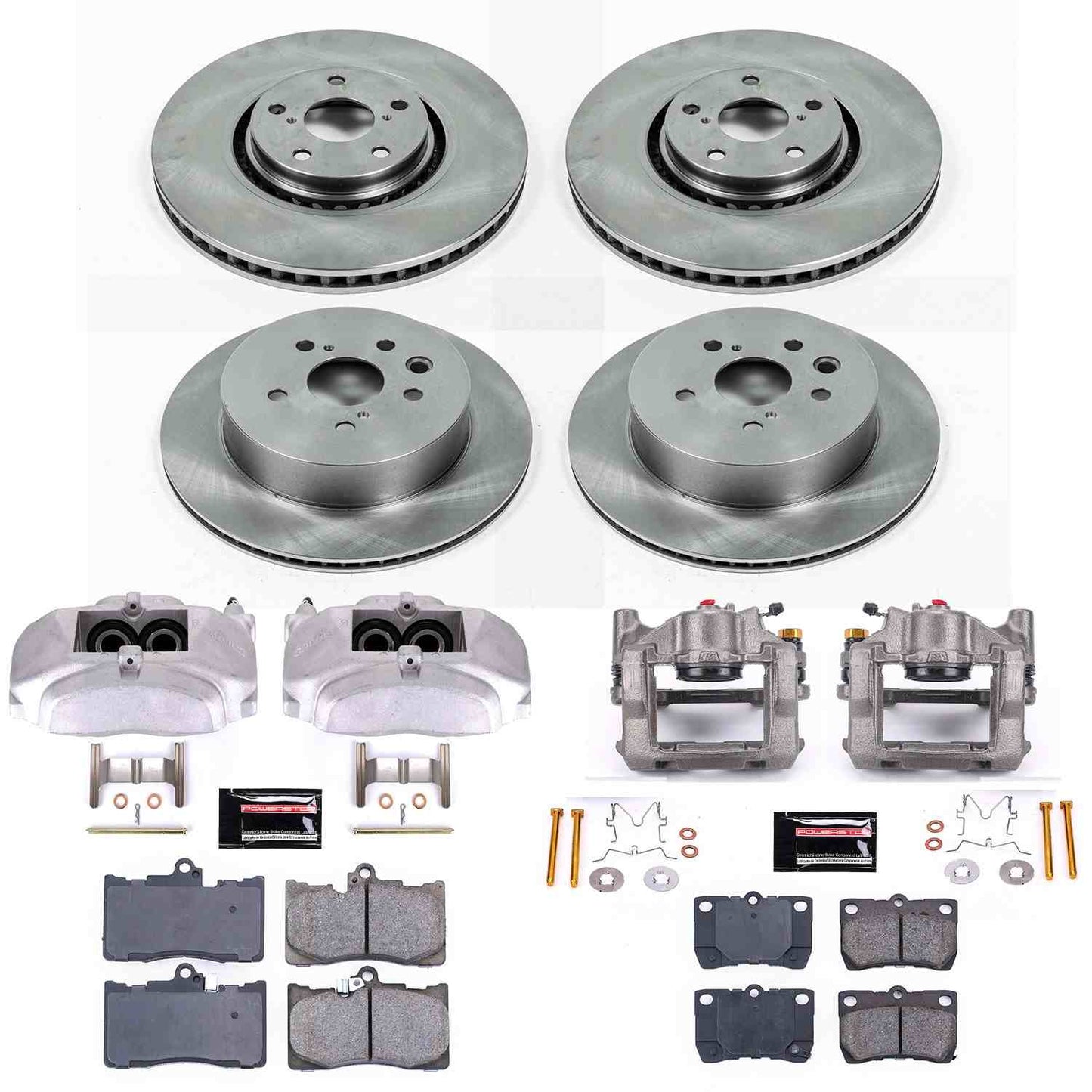 PowerStop Power Stop 07-11 Lexus GS350 Autospecialty Kit w/ Calipers - Front and Rear KCOE4071