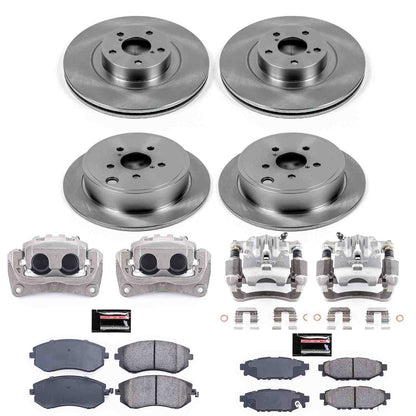 PowerStop Power Stop 10-12 Subaru Legacy Autospecialty Kit w/ Calipers - Front and Rear KCOE4077A
