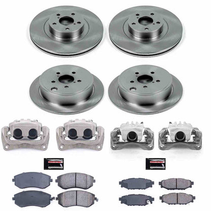 PowerStop Power Stop 06-09 Subaru Legacy Autospecialty Kit w/ Calipers - Front and Rear KCOE4079