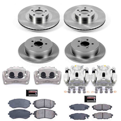 PowerStop Power Stop 2005 Subaru Legacy Autospecialty Kit w/ Calipers - Front and Rear KCOE4081