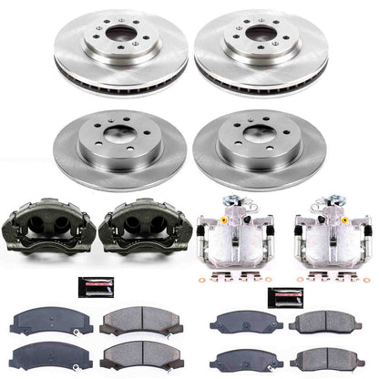 PowerStop Power Stop 06-11 Buick Lucerne Autospecialty Kit w/ Calipers - Front and Rear KCOE4096