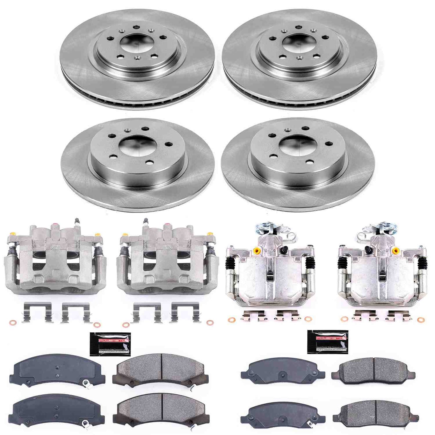 PowerStop Power Stop 06-11 Buick Lucerne Autospecialty Kit w/ Calipers - Front and Rear KCOE4097