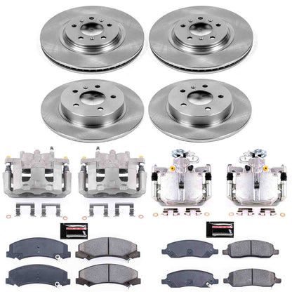 PowerStop Power Stop 06-11 Buick Lucerne Autospecialty Kit w/ Calipers - Front and Rear KCOE4097