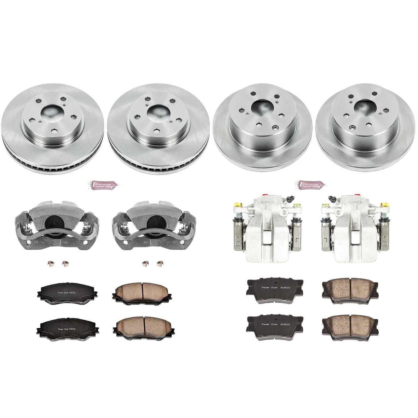 PowerStop Power Stop 2011 Toyota RAV4 Autospecialty Kit w/ Calipers - Front and Rear KCOE4100A