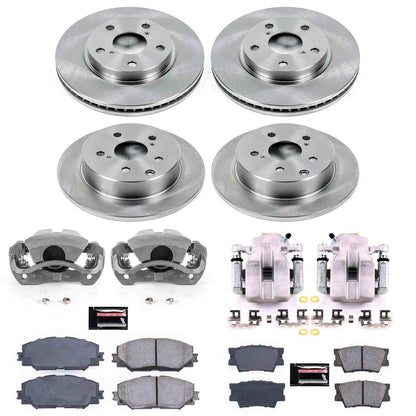 PowerStop Power Stop 11-16 Toyota RAV4 Autospecialty Kit w/ Calipers - Front and Rear KCOE4100B