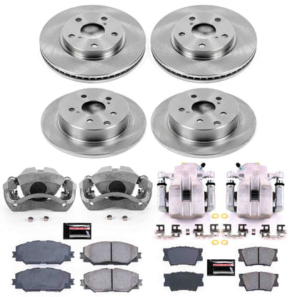 PowerStop Power Stop 11-18 Toyota RAV4 Autospecialty Kit w/ Calipers - Front and Rear KCOE4100C