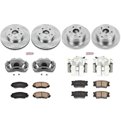 PowerStop Power Stop 10-12 Lexus HS250h Autospecialty Kit w/ Calipers - Front and Rear KCOE4100
