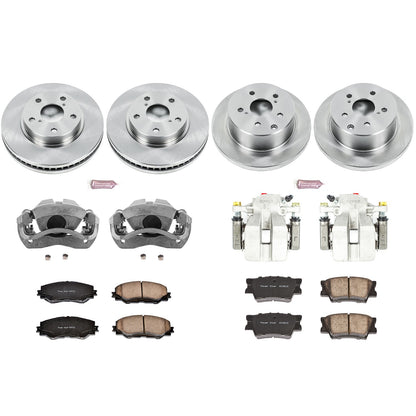PowerStop Power Stop 10-12 Lexus HS250h Autospecialty Kit w/ Calipers - Front and Rear KCOE4100