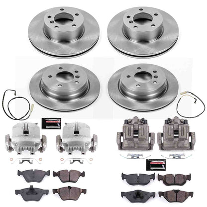 PowerStop Power Stop 2007 BMW 328xi Autospecialty Kit w/ Calipers - Front and Rear KCOE4102