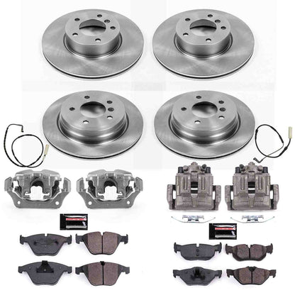 PowerStop Power Stop 08-10 BMW 328i Autospecialty Kit w/ Calipers - Front and Rear KCOE4104