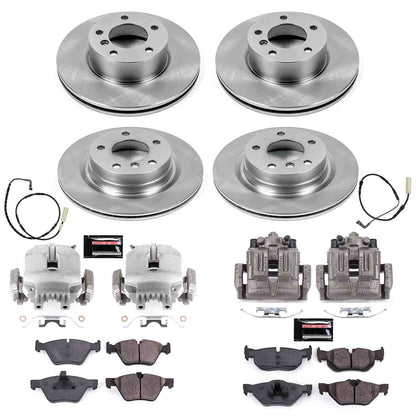 PowerStop Power Stop 2007 BMW 328i Autospecialty Kit w/ Calipers - Front and Rear KCOE4106