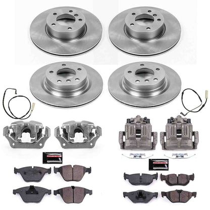 PowerStop Power Stop 08-10 BMW 328i Autospecialty Kit w/ Calipers - Front and Rear KCOE4107