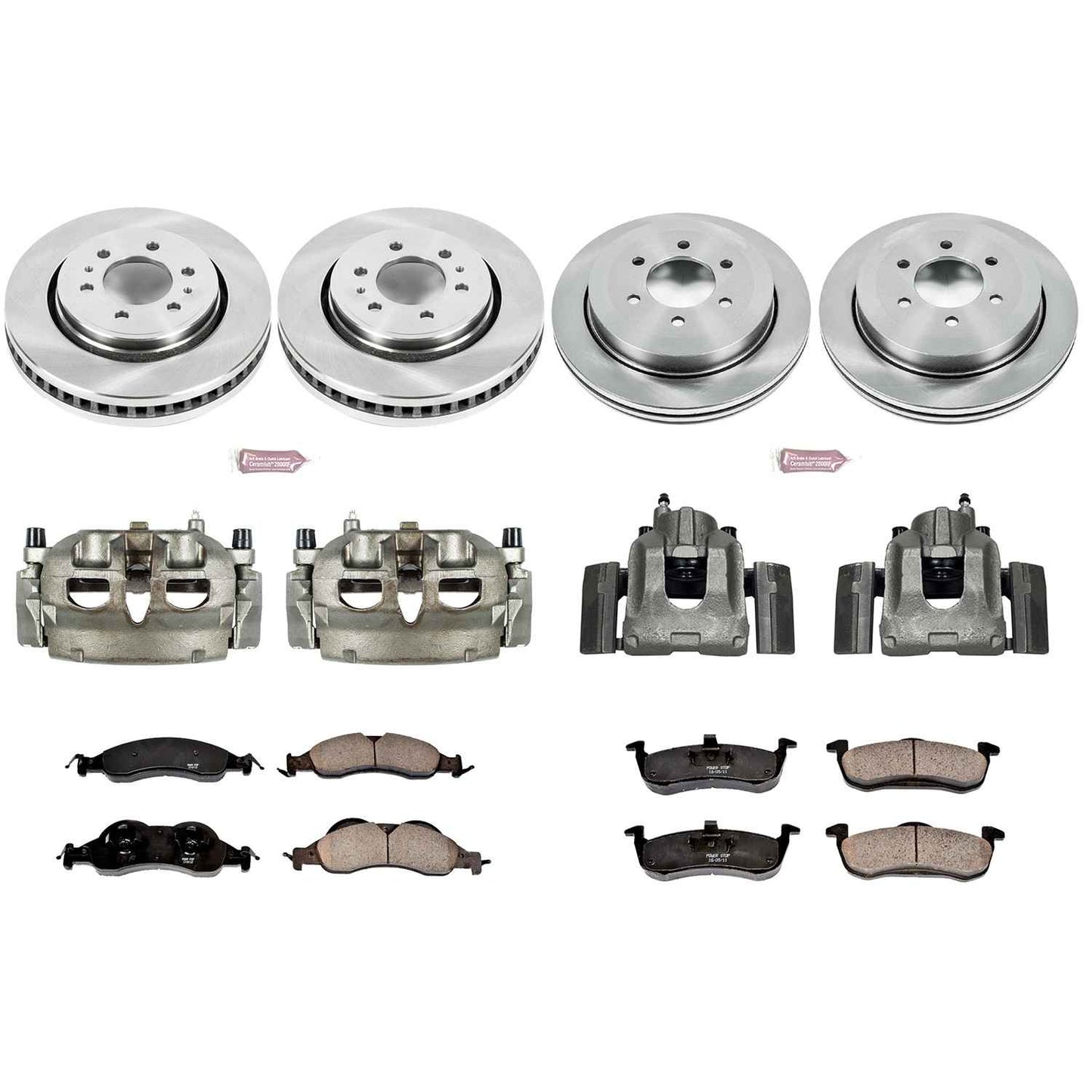 PowerStop Power Stop 07-09 Ford Expedition Autospecialty Kit w/ Calipers - Front and Rear KCOE4109