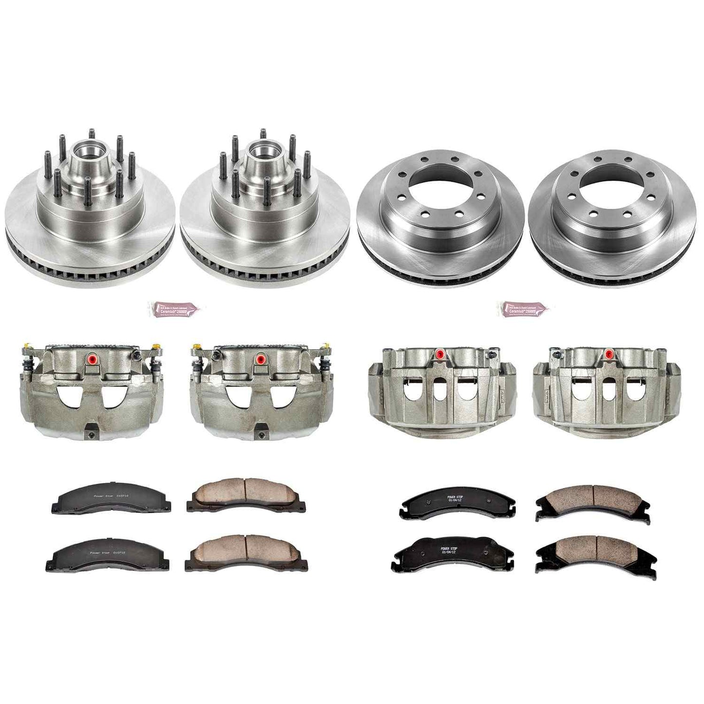 PowerStop Power Stop 08-14 Ford E-150 Autospecialty Kit w/ Calipers - Front and Rear KCOE4131