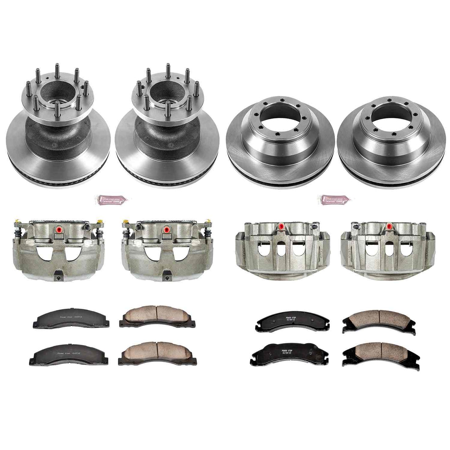 PowerStop Power Stop 08-19 Ford E-350 Super Duty Autospecialty Kit w/ Calipers - Front and Rear KCOE4132