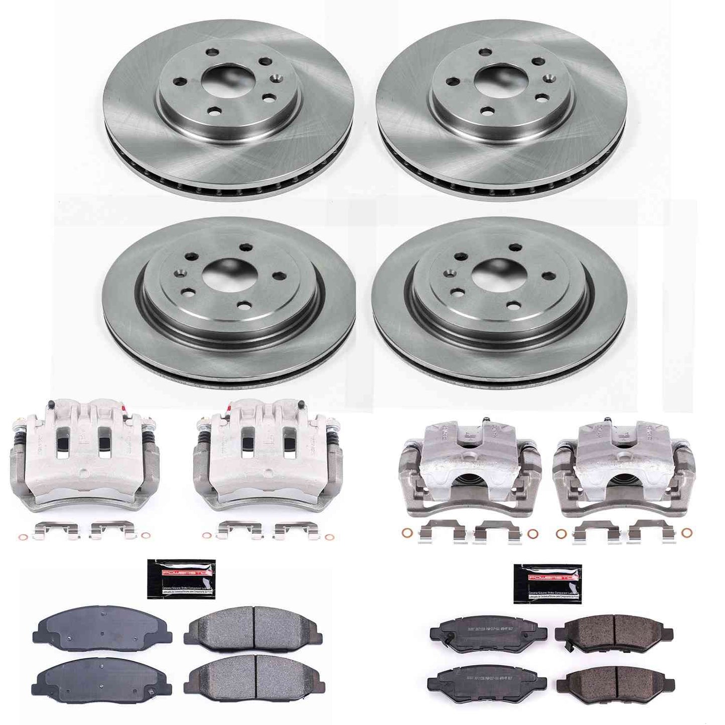 PowerStop Power Stop 08-09 Cadillac CTS Autospecialty Kit w/ Calipers - Front and Rear KCOE4134A
