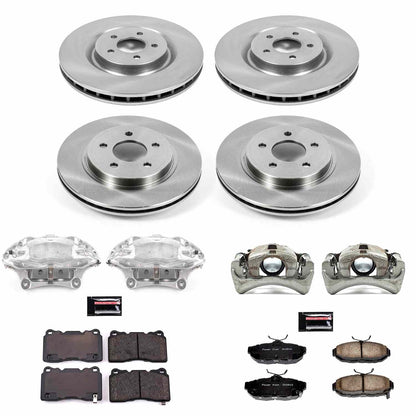 PowerStop Power Stop 11-14 Ford Mustang Autospecialty Kit w/ Calipers - Front and Rear KCOE4148