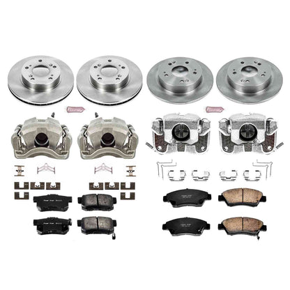 PowerStop Power Stop 09-11 Honda Civic Autospecialty Kit w/ Calipers - Front and Rear KCOE4276