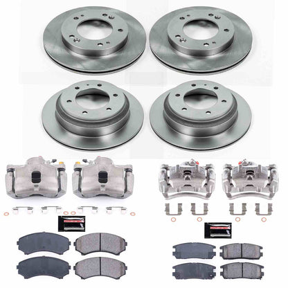 PowerStop Power Stop 2002 Honda Passport Autospecialty Kit w/ Calipers - Front and Rear KCOE4311