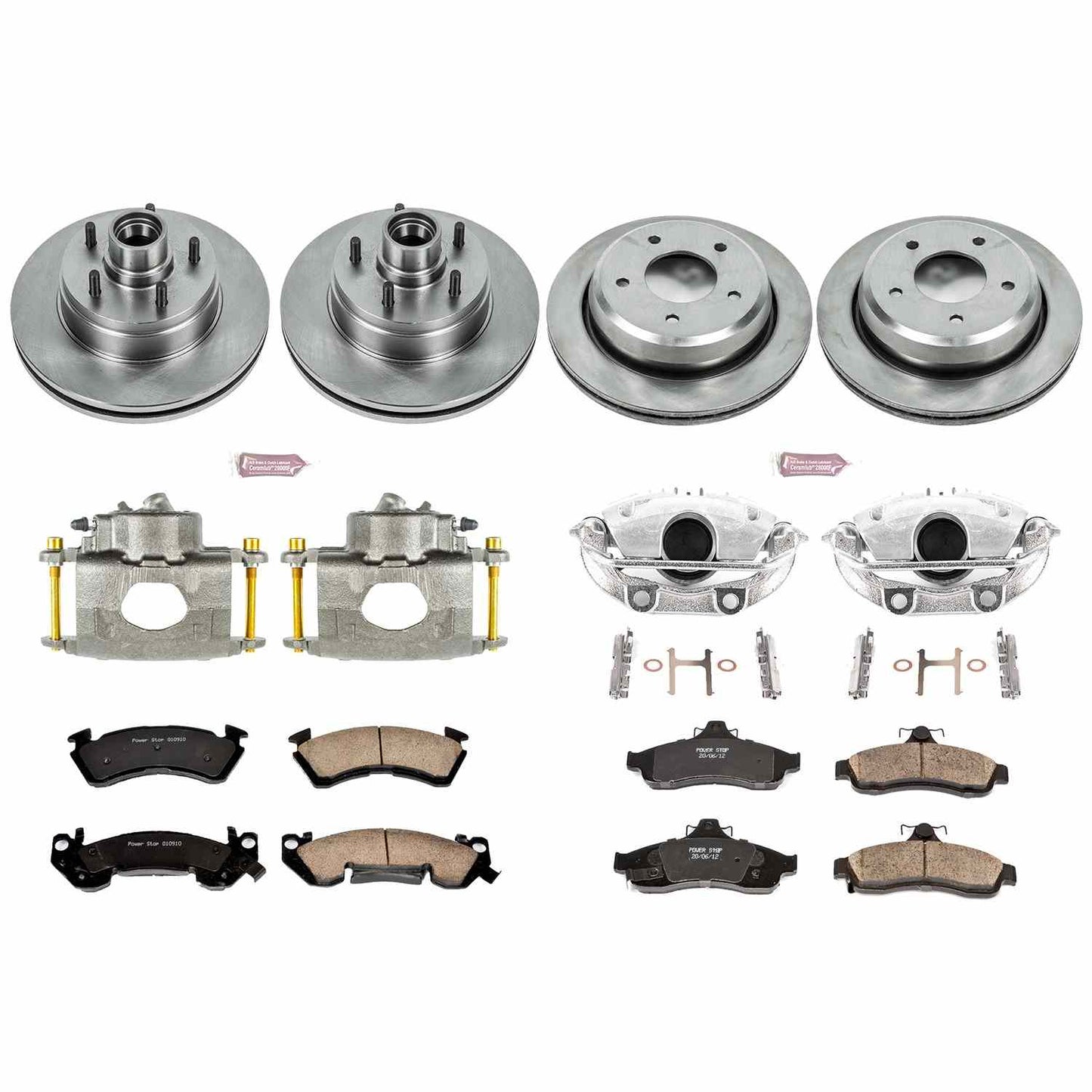 PowerStop Power Stop 94-96 Chevrolet Impala Autospecialty Kit w/ Calipers - Front and Rear KCOE4338
