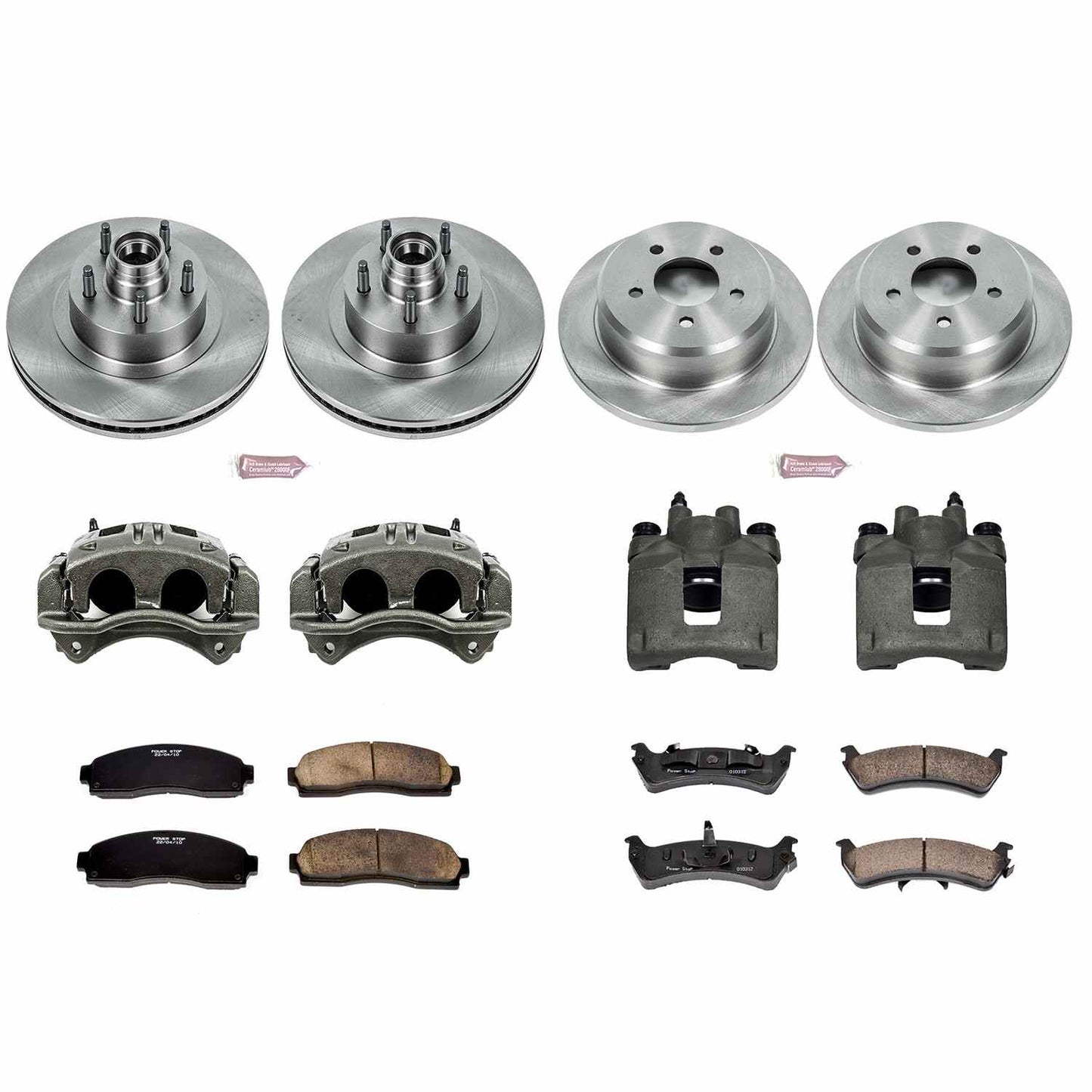 PowerStop Power Stop 01-02 Ford Explorer Sport Autospecialty Kit w/ Calipers - Front and Rear KCOE4356