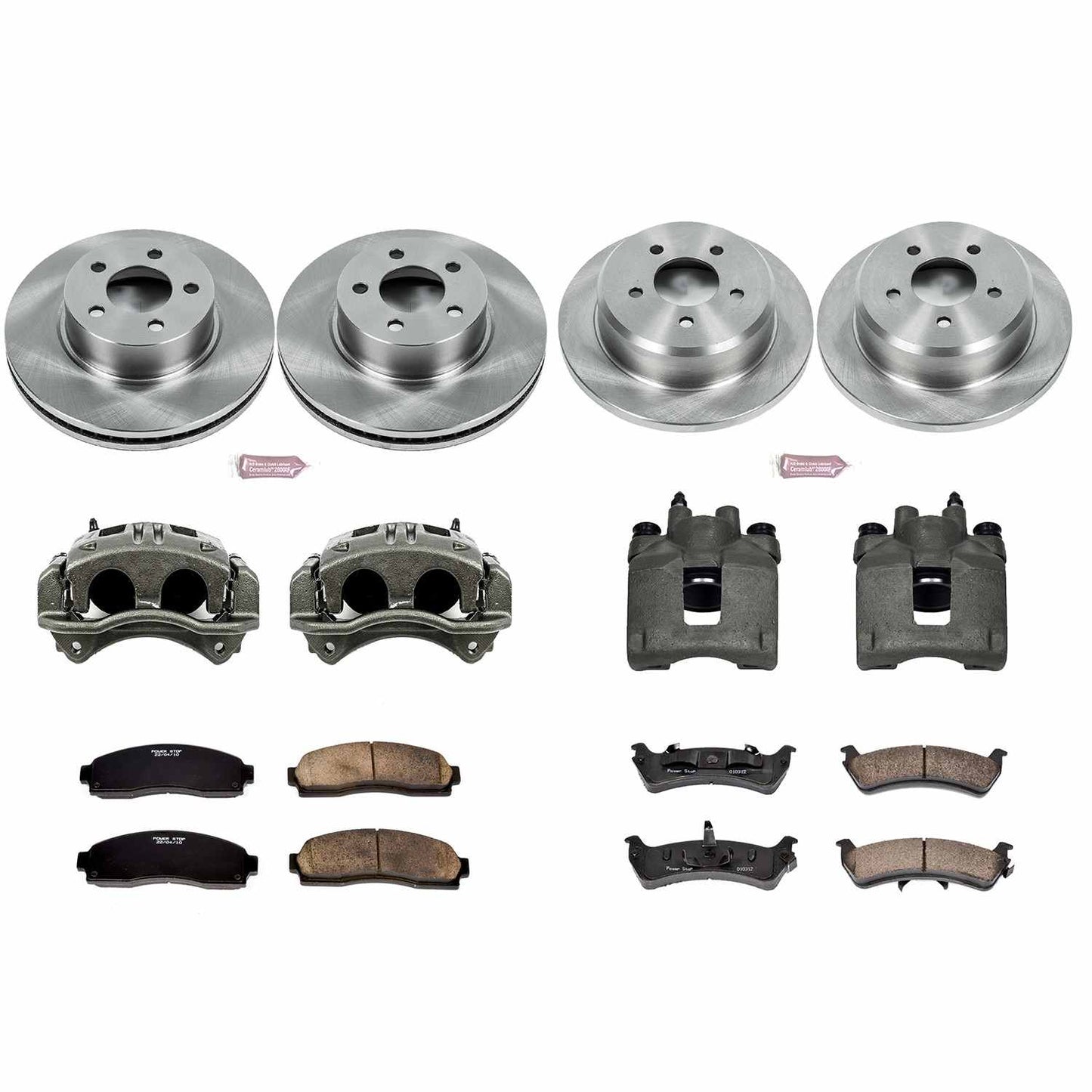 PowerStop Power Stop 01-02 Ford Explorer Sport Autospecialty Kit w/ Calipers - Front and Rear KCOE4357