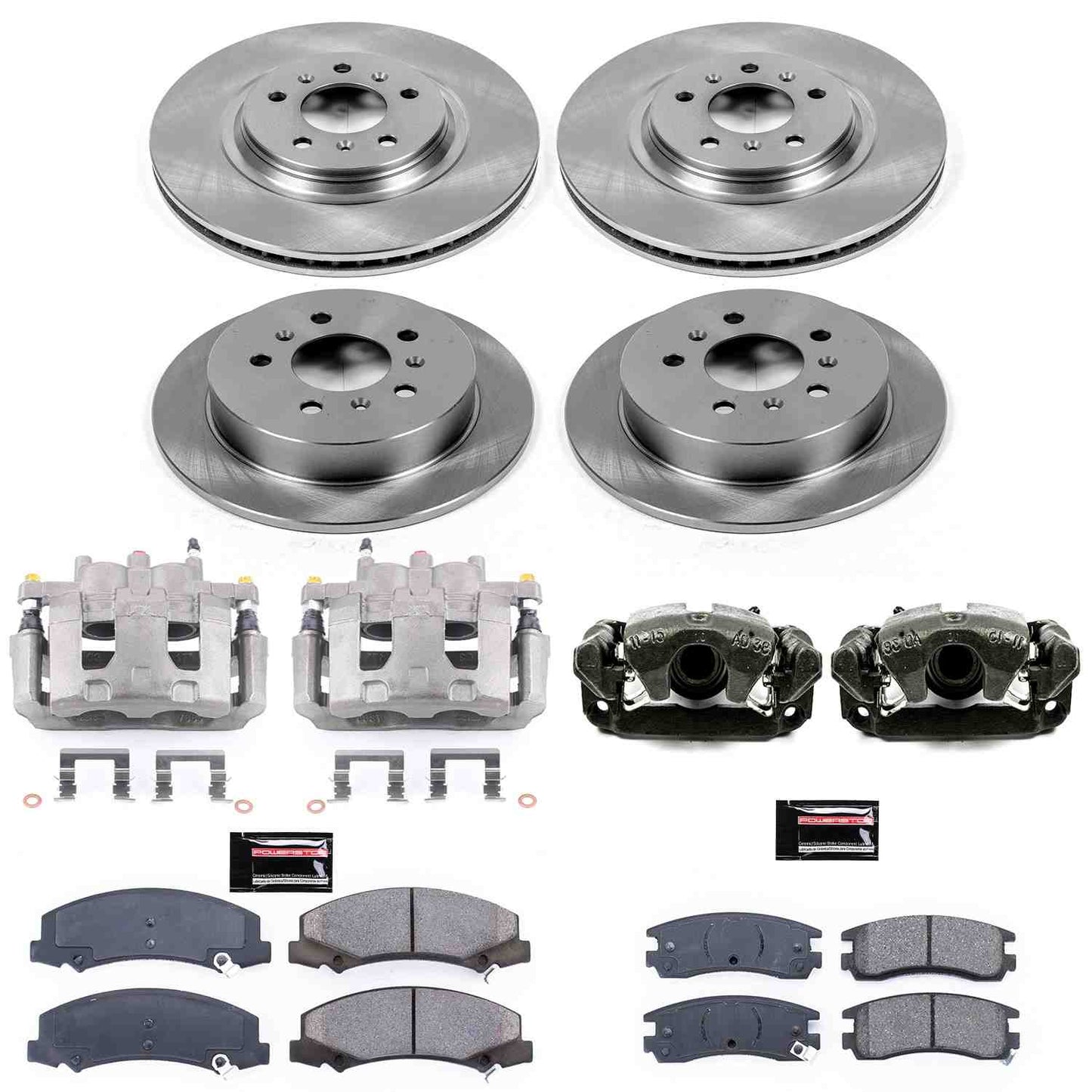 PowerStop Power Stop 08-09 Buick Allure Autospecialty Kit w/ Calipers - Front and Rear KCOE4377