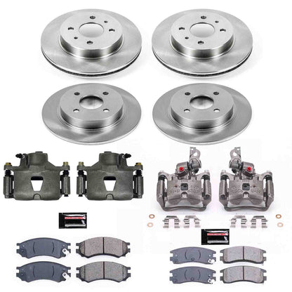 PowerStop Power Stop 96-98 Saturn SC1 Autospecialty Kit w/ Calipers - Front and Rear KCOE4378