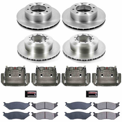PowerStop Power Stop 2002 Ford E-550 Econoline Super Duty Autospecialty Kit w/ Calipers - Front and Rear KCOE4416