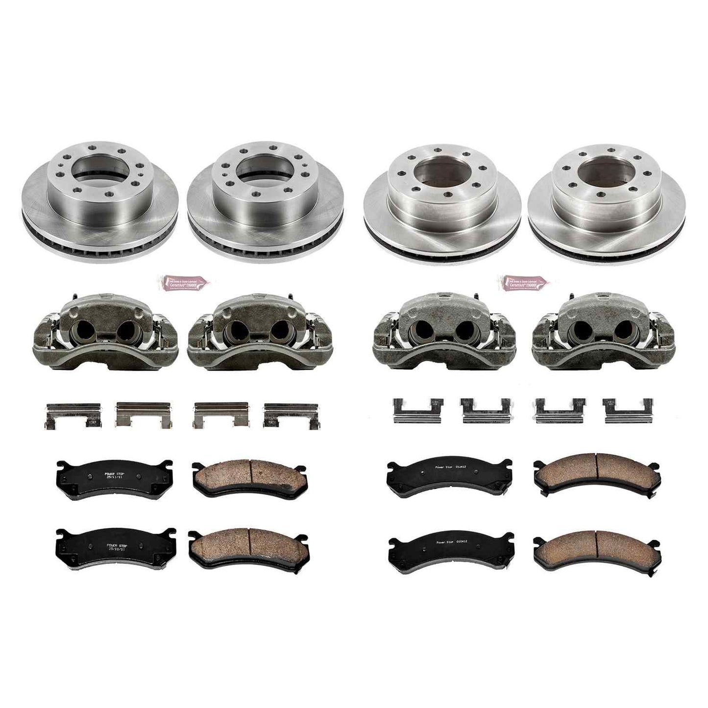 PowerStop Power Stop 2004 Chevrolet Silverado 2500 HD Autospecialty Kit w/ Calipers - Front and Rear KCOE4423
