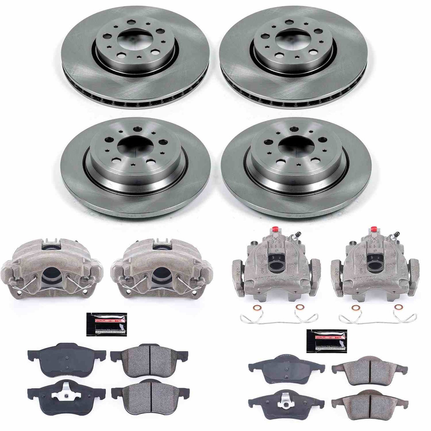 PowerStop Power Stop 01-07 Volvo S60 Autospecialty Kit w/ Calipers - Front and Rear KCOE4430A