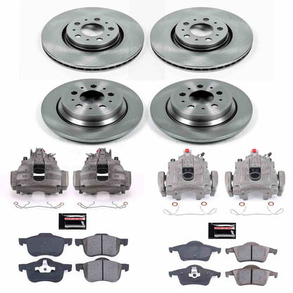 PowerStop Power Stop 01-09 Volvo S60 Autospecialty Kit w/ Calipers - Front and Rear KCOE4431