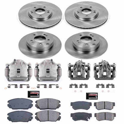 PowerStop Power Stop 06-08 Hyundai Sonata Autospecialty Kit w/ Calipers - Front and Rear KCOE4443A