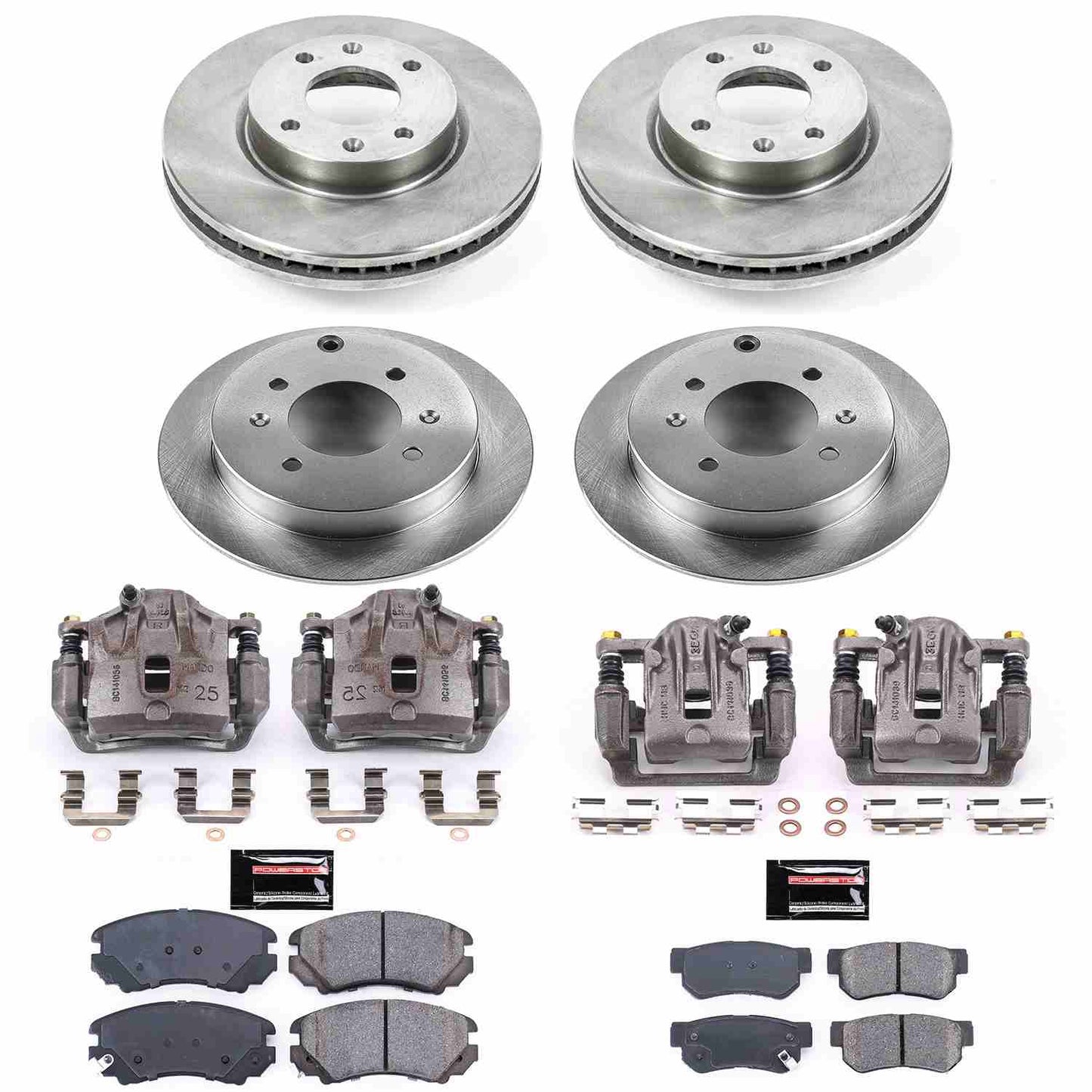 PowerStop Power Stop 03-05 Hyundai Sonata Autospecialty Kit w/ Calipers - Front and Rear KCOE4445A