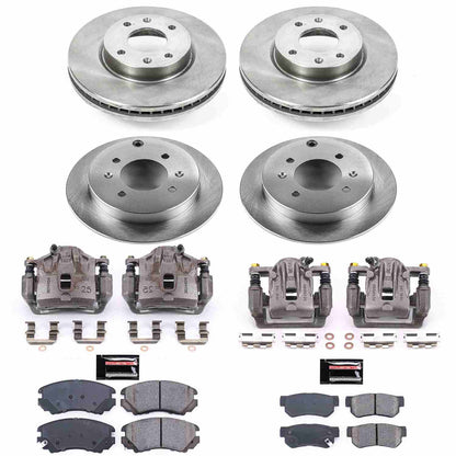 PowerStop Power Stop 03-05 Hyundai Sonata Autospecialty Kit w/ Calipers - Front and Rear KCOE4445A