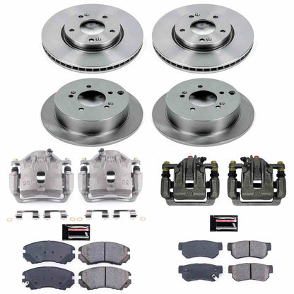 PowerStop Power Stop 05-09 Hyundai Tucson Autospecialty Kit w/ Calipers - Front and Rear KCOE4448
