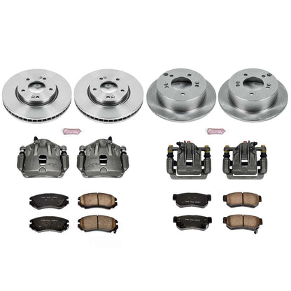 PowerStop Power Stop 06-08 Hyundai Sonata Autospecialty Kit w/ Calipers - Front and Rear KCOE4449B
