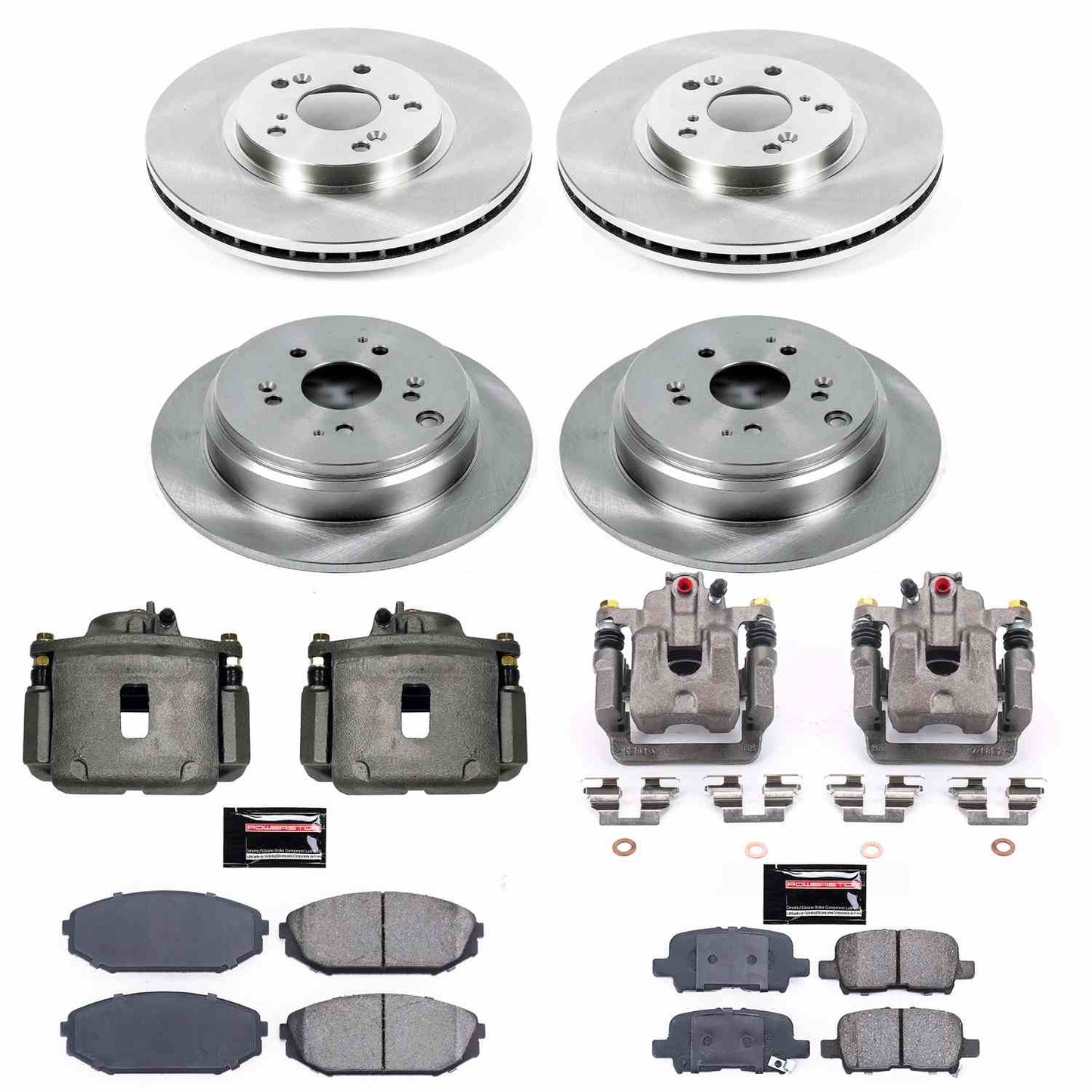 PowerStop Power Stop 02-04 Honda Odyssey Autospecialty Kit w/ Calipers - Front and Rear KCOE4459