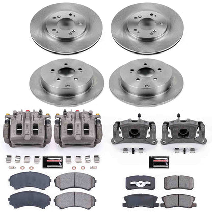 PowerStop Power Stop 04-11 Mitsubishi Endeavor Autospecialty Kit w/ Calipers - Front and Rear KCOE4461