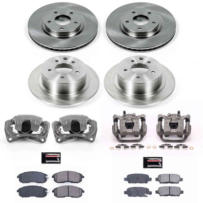 PowerStop Power Stop 07-10 Nissan Sentra Autospecialty Kit w/ Calipers - Front and Rear KCOE4475A