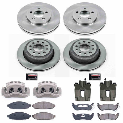 PowerStop Power Stop 03-11 Lincoln Town Car Autospecialty Kit w/ Calipers - Front and Rear KCOE4486