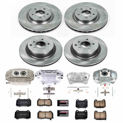 PowerStop Power Stop 03-08 Nissan 350Z Front & Rear Autospecialty Kit w/Calipers KCOE4488A