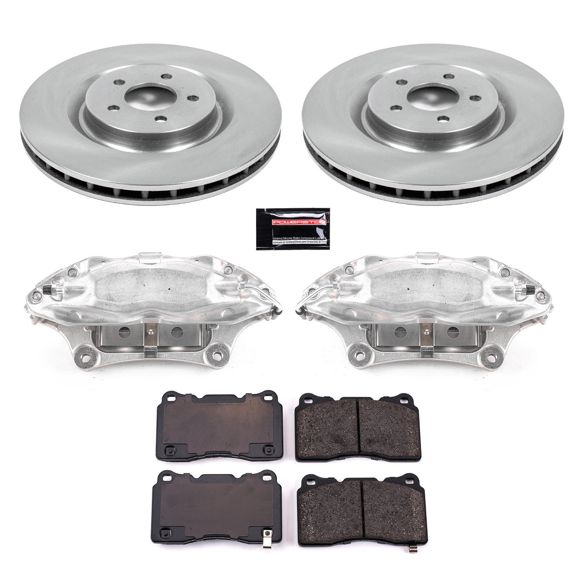 PowerStop Power Stop 07-14 Ford Mustang Front Autospecialty Brake Kit w/Calipers KCOE4547