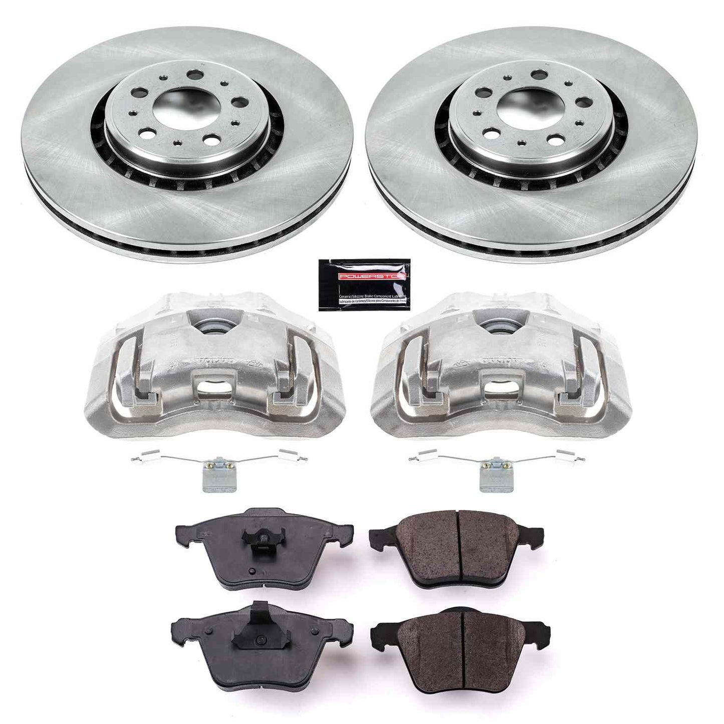 PowerStop Power Stop 03-14 Volvo XC90 Front Autospecialty Brake Kit w/Calipers KCOE4552