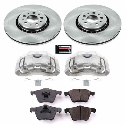 PowerStop Power Stop 03-14 Volvo XC90 Front Autospecialty Brake Kit w/Calipers KCOE4552