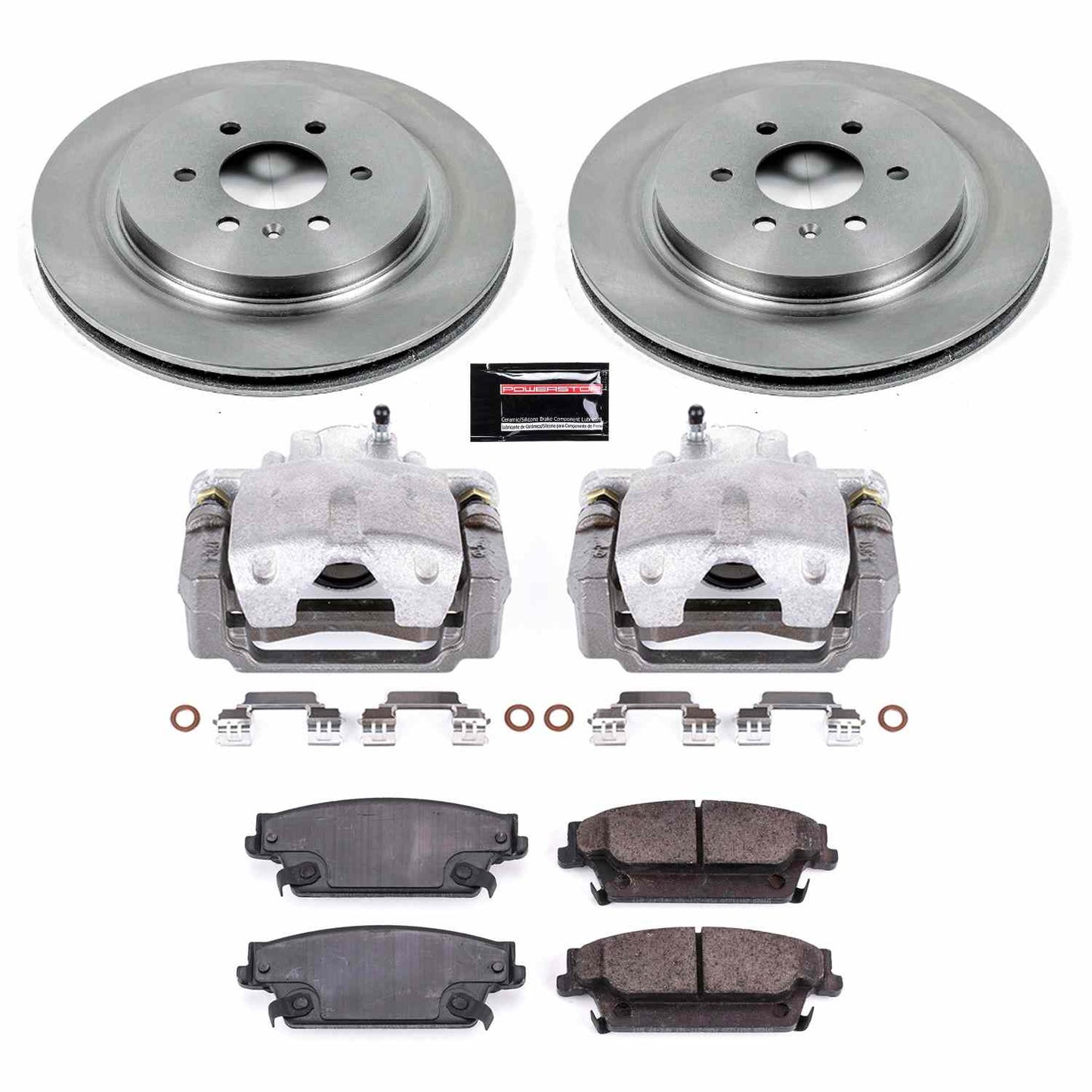 PowerStop Power Stop 04-09 Cadillac SRX Rear Autospecialty Brake Kit w/Calipers KCOE4568