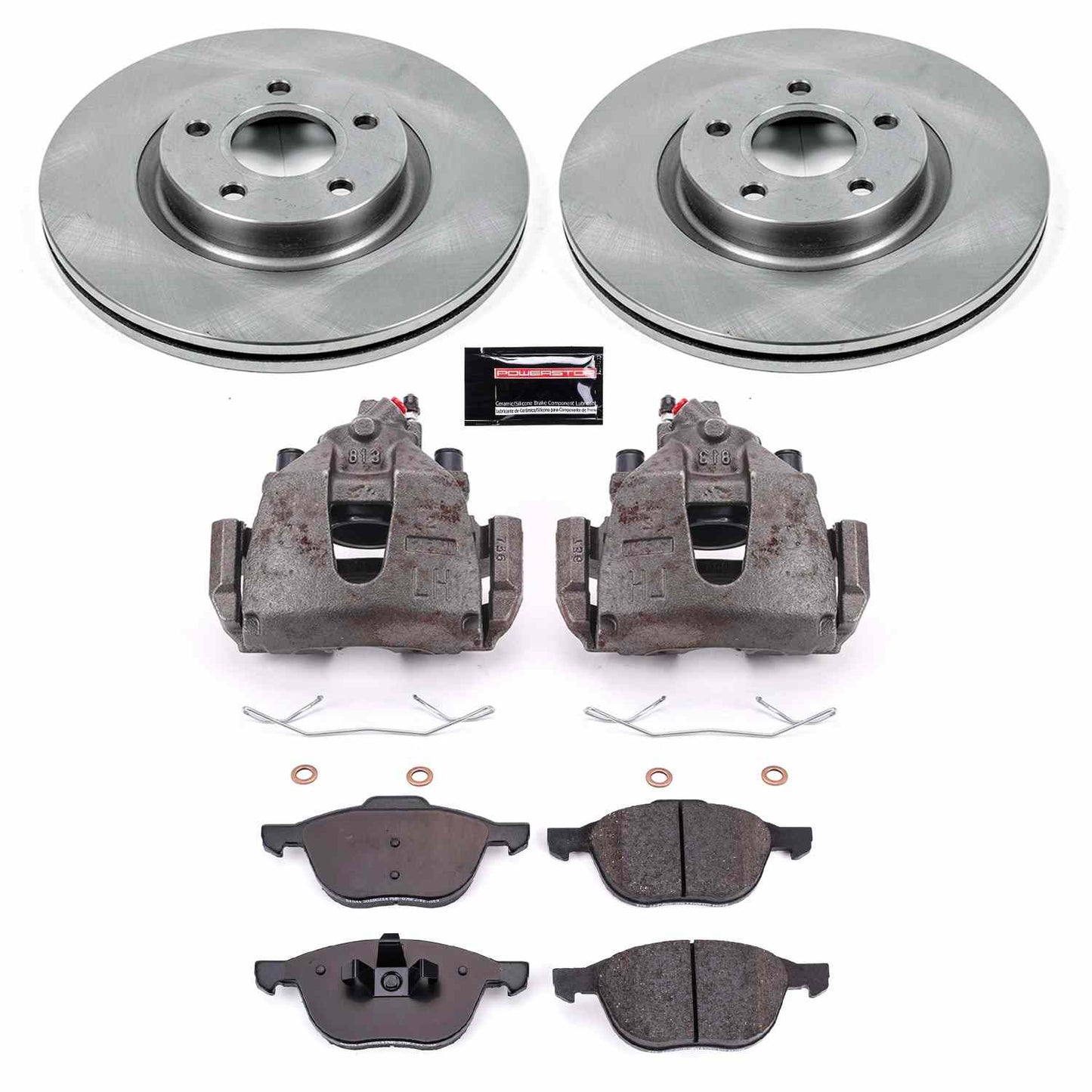 PowerStop Power Stop 2017 Ford Escape Front Autospecialty Brake Kit w/Calipers KCOE4575A