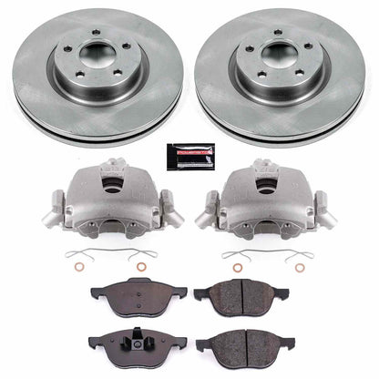 PowerStop Power Stop 06-13 Volvo C70 Front Autospecialty Brake Kit w/Calipers KCOE4575B